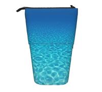 BREAUX Organizador vertical con estampado de camuflaje a rayas de tigre, bolsa de almacenamiento portátil, bolsa de cosméticos con cremallera, regalo de vacaciones, Paisaje submarino tranquilo, Talla