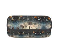 BREAUX Physics Print - Estuche unisex para lápices, versátil bolsa de almacenamiento de papelería para oficina, viajes o maquillaje