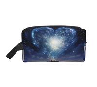 BREAUX Shooting Star Heart - Bolsa de almacenamiento portátil de gran capacidad, bolsa de almacenamiento de artículos de aseo de viaje, bolsa de maquillaje de viaje, corazón de estrella fugaz 2, talla