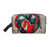 BREAUX Treble Love And Music - Bolsa de almacenamiento de cosméticos con estampado de amor y música, bolsa de cosméticos para mujer, Amor y música agudos, Talla única