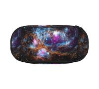 BREAUX Universe Galaxy Space Print - Estuche de tela Oxford 300D, diseño de cremallera de doble cabeza, cosméticos y organizador