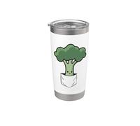 Brécol Divertido Brócoli de Bolsillo Bróculi Brócoli Vaso térmico de acero inoxidable de doble pared