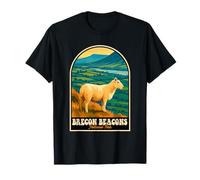 Brecon Beacons Sheep Vintage Gales National Park Art Camiseta