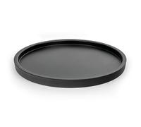 Bredemeijer Bandeja Redonda Grande de 38 cm de diámetro, Bandeja de Cocina Negra con Borde Alto, Bandeja de Metal, Ideal para Servir Bebidas
