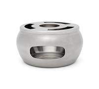 Bredemeijer Calentador de té Redondo de 15 cm de diámetro de Acero Inoxidable Mate.