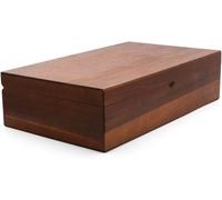 Bredemeijer Estuche de té de madera de acacia con 6 cajas de té y cuchara Marrón