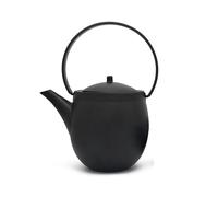 Bredemeijer Gran tetera de hierro fundido negro Asia inducción 1.2 litros - jarra de hierro fundido esmaltada con filtro de té de acero inoxidable