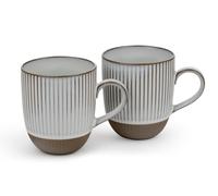 Bredemeijer juego de 2 tazas de té de cerámica con asa, diseño a ra
