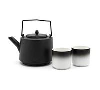 Bredemeijer - Juego de té Hubei de 1,2 l, color negro con 2 vasos