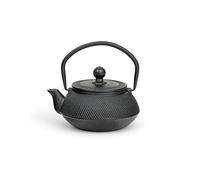 Bredemeijer Pequeña tetera Asia Mini de hierro fundido para inducción, 0,5 litros, color negro esmaltado con filtro de acero inoxidable
