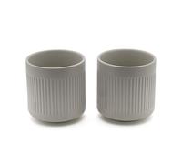 Bredemeijer Taza de té de porcelana gris - Juego de 2 tazas de té de 300 ml cada una