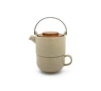 BREDEMEIJER Tetera TEA FOR ONE UMEA 0,5l Gris Arcilla / Bamb camel