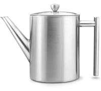 Bredemeijer Tetera Cilindro 1,2 L de metal satinado Acero inoxidable 304 Plata