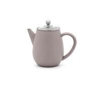 Bredemeijer Tetera de doble pared 0,5 litros - pequeña tetera aislante de acero inoxidable gris con tapa de cristal y filtro de té - Ideal para tipos de té sueltos