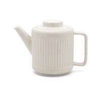 Bredemeijer Tetera de porcelana blanca de 1,2 litros con filtro de té de acero inoxidable, colador para tipos de té sueltos, apta para lavavajillas