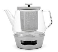 Bredemeijer Tetera grande de cristal de una pared 1,5 litros con calentador de té de acero inoxidable para preparar té suelto 165011