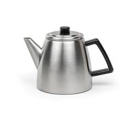 Bredemeijer Tetera pequeña plateada de 1,1 litros, de acero inoxidable, doble pared, mate, con filtro de té, para disfrutar del té durante más tiempo