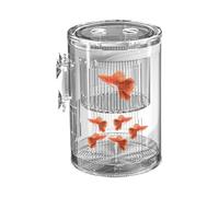 Breeder Box, Baby Fish Separator, Acrylic Transparent Incubator Breeder with Suction Cup for Betta Guppy Killifish Shrimp, Fish Breeding and Nursery Equipment for Home