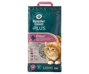 Breeder Celect Plus - Arena para Gatos (25 L) - 99% Papel Reciclado, Arena Absorbente para Gatos, probióticos Naturales y atrayente, Control óptimo de olores, no se aglomera, Biodegradable, Fabricado
