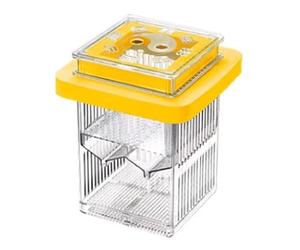 Breeding Box - Caja de aislamiento de 9,5 x 13 cm, supervisión sin esfuerzo, estuche de incubadora de vida acuática de poliestireno con diseño transparente, jaula de criadora de camarones Betta para