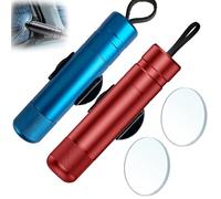 Breeker Brand Glass Breaker, Breeker Car Escape Tool, Car Escape Tools for Land and Underwater, Emergency Window Breaking Tool for New Cars (Red+Blue)