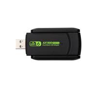 Breeshy Adaptador USB WiFi 6 1800Mbps 802.11AX 2.4G/5GHz USB3.0 Dongle Ethernet Wi-FI sin tarjeta receptor red controlador libre