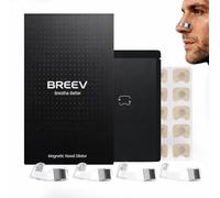 Breev® Tiras Nasales Magnéticas PRO - Dilatador Nasal Antirronquidos para Respirar Mejor al Dormir y Hacer Deporte | Máxima Adhesión para Deporte y Descanso | Kit 30 Días con 60 Parches | Invisible