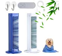 Breezamax - Aire acondicionado para superar el calor abrasador y la humedad, instantáneamente 2025, 3 velocidades, carga USB portátil sin aspas Breezamax con control remoto para colgar y de pie (azul