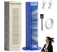Breezamax, Breeze Max Air Cooler, Beat the Scorching Heat, Small and Compact Ultra Quiet Energy Efficient, Fan Shaking Head Wind Wall Mounted (Blue,Battery type)