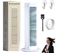 Breezamax, Breeze Max Air Cooler, Beat the Scorching Heat, Small and Compact Ultra Quiet Energy Efficient, Fan Shaking Head Wind Wall Mounted (White,Plug-in type)