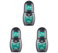 BREEZE | Desodorante Roll On Dry Protection, Breeze Men, 1 x 50 ml (Paquete de 3)
