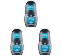 BREEZE | Desodorante Roll On Fresh Protection, Breeze Men, 1 x 50 ml (Paquete de 3)