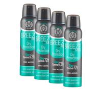 BREEZE | Desodorante Spray Dry Protection, Breeze Men, 1 x 150 ml (Paquete de 4)
