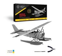 Breeze Drifter, Modelo de hidroavión, Kit de construcción de Modelo de avión mecánico de Metal 3D, Mecanismo único de Movimiento de Cuerda, construcción de Acero Inoxidable con Caja de Herramientas.