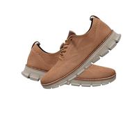 Breeze Men's Lightweight Mesh Casual Dress Sneakers - Breathable Walking Shoes for Work, Travel, and Everyday Wear (Orange,48)