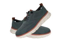 Breeze Men's Lightweight Mesh Casual Dress Sneakers - Breathable Walking Shoes for Work, Travel, and Everyday Wear (Dark Green,50)