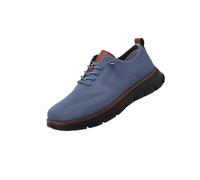 Breeze Men's Lightweight Mesh Casual Dress Sneakers, Soft Sole Business Casual Shoes for Travel, Office, Daily Wear (Light Blue-Black,48)