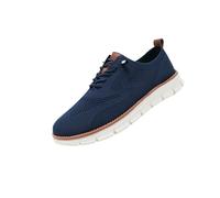 Breeze Men's Lightweight Mesh Casual Dress Sneakers, Soft Sole Business Casual Shoes for Travel, Office, Daily Wear (Blue,46)