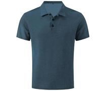 Breeze Shirts for Men Ultra Comfortable Polo Shirt Textured Breathable, Quick Dry Refreshing Silky (Blue,XL)