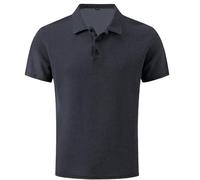 Breeze Shirts for Men Ultra Comfortable Polo Shirt Textured Breathable, Quick Dry Refreshing Silky (Dark Gray,M)