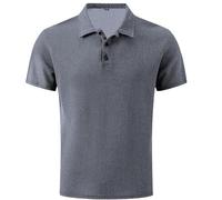 Breeze Shirts for Men Ultra Comfortable Polo Shirt Textured Breathable, Quick Dry Refreshing Silky (Light Gray,XL)