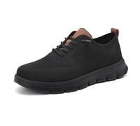 Breeze Shoes for Men - Business Casual Lightweight Oxford Sneakers for Workdays & Travel, Breathable Walking Footwear (All Black,41)