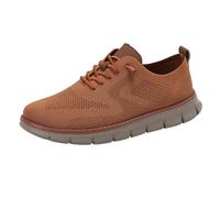 Breeze Shoes for Men, Lightweight Breathable Casual Oxfords, Comfortable Mesh Dress Sneakers for Walking & Business Travel (Ocher,44)
