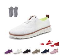 Breeze Shoes for Women, 2025 New Women Wearbreeze Sneakers, Urban - Ultra Comfortable Orthopedic Shoes Lightweight Breathable Mesh Oxfords Slip On Boat Shoe(Bianco,36 EU)