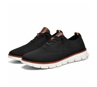 Breeze Shoes Oxford para Hombre con Cordones, Ligeros, Informales, cómodos, Zapatos para Caminar, Urban Breeze, Zapatillas de Deporte de Malla para Hombre, Zapatos de Negocios (Negro,42)