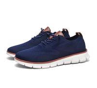 Breeze Shoes Oxford para Hombre con Cordones, Ligeros, Informales, cómodos, Zapatos para Caminar, Urban Breeze, Zapatillas de Deporte de Malla para Hombre, Zapatos de Negocios (Azul,45.5)