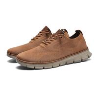 Breeze Shoes Oxford para Hombre con Cordones, Ligeros, Informales, cómodos, Zapatos para Caminar, Urban Breeze, Zapatillas de Deporte de Malla para Hombre, Zapatos de Negocios (Color Naranja,40)