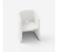 Breeze - Sillón de jardín de polietileno, decoración de exterior, color blanco