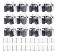 Breeze Through Cleanup con un juego de 12 prácticos portaherramientas de pared de acero inoxidable (negro)