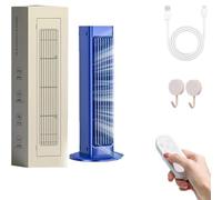 BreezeMax - Aire portátil, aire acondicionado portátil Breeze Maxx, silencioso, ahorro de energía, velocidad de viento de tres velocidades, recargable, adecuado para coche y dormitorio (azul